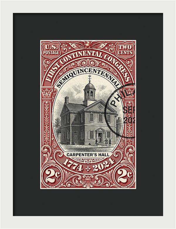 First Continental Congress 2c - Framed Print