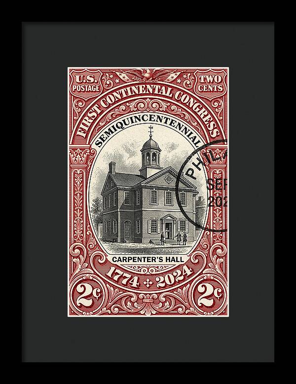 First Continental Congress 2c - Framed Print