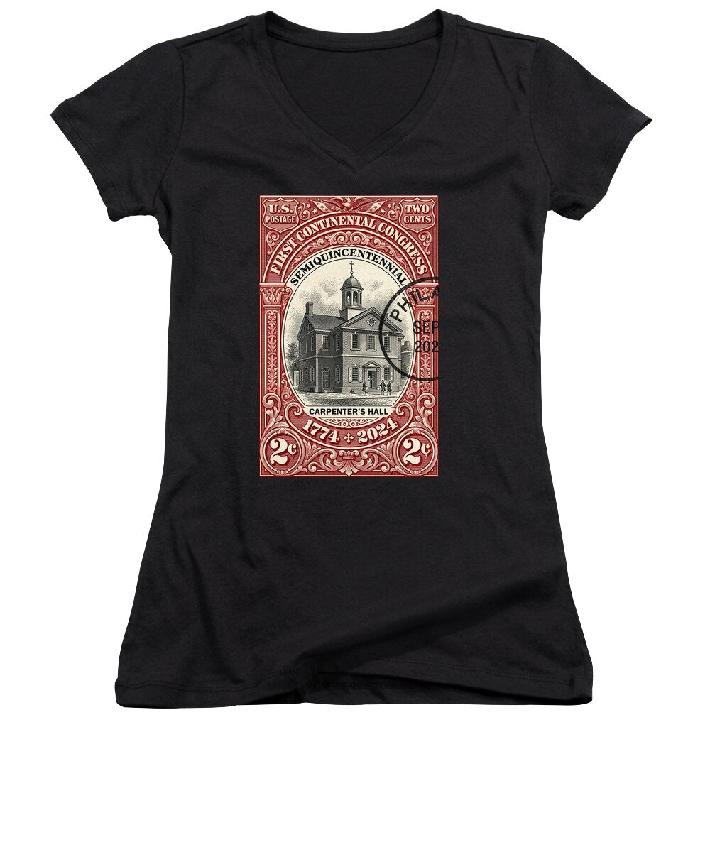 First Continental Congress 2c - Women's V-Neck