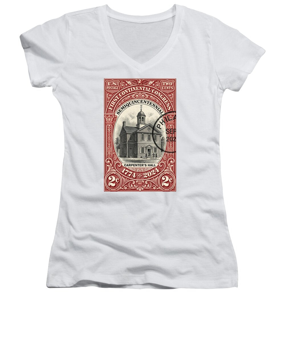 First Continental Congress 2c - Women's V-Neck