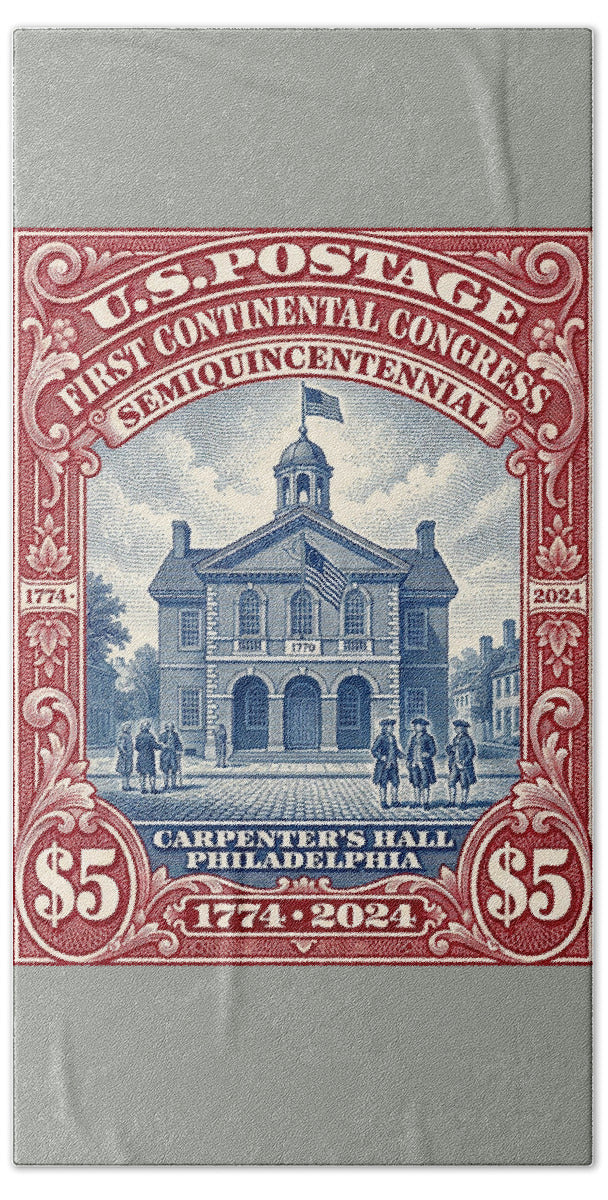 First Continental Congress $5 1 - Bath Towel