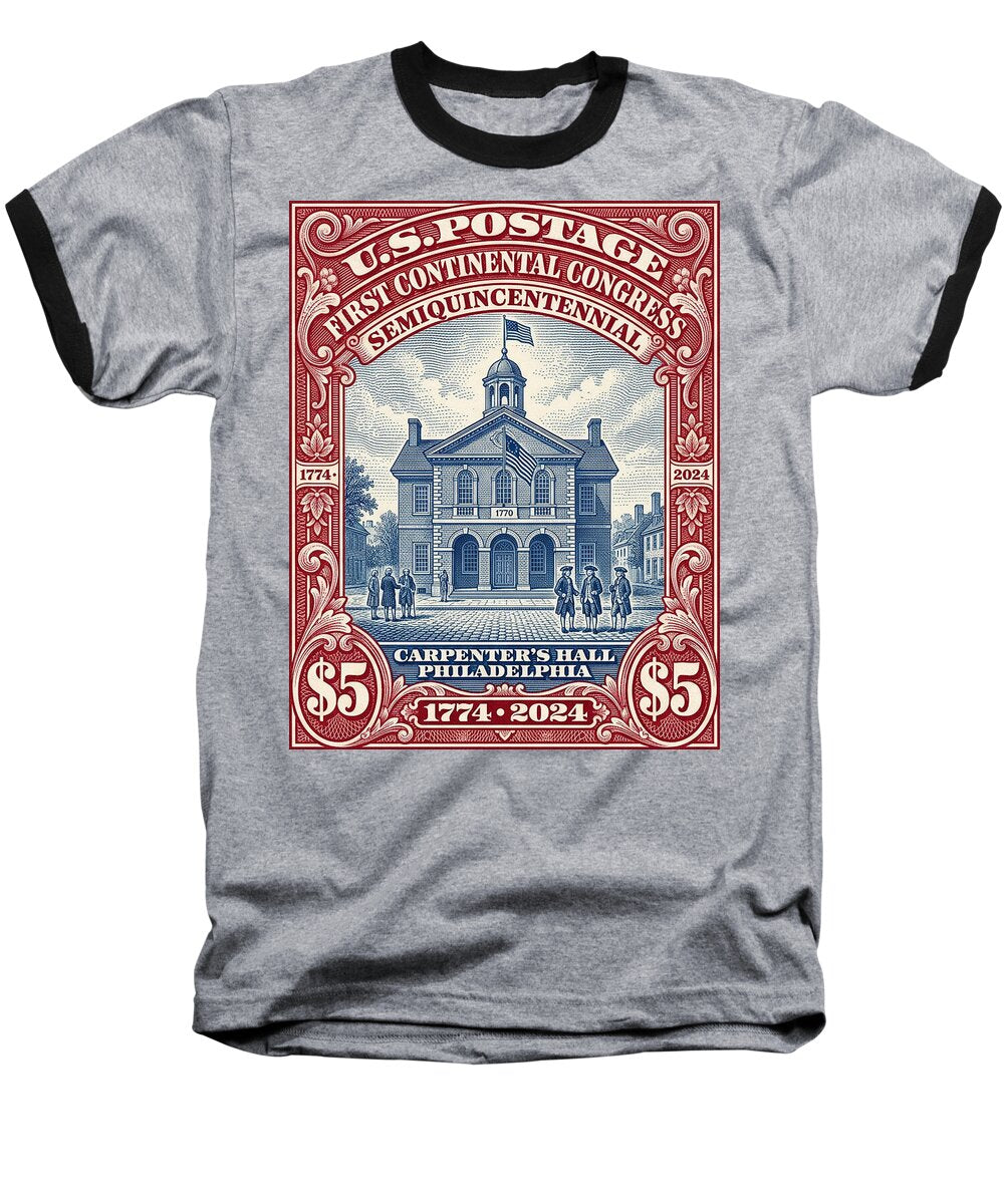 First Continental Congress $5 1 - Baseball T-Shirt