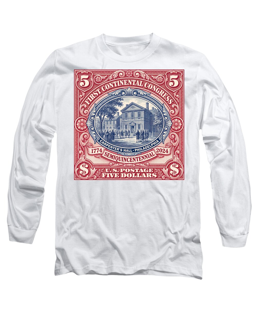 First Continental Congress $5 2 - Long Sleeve T-Shirt