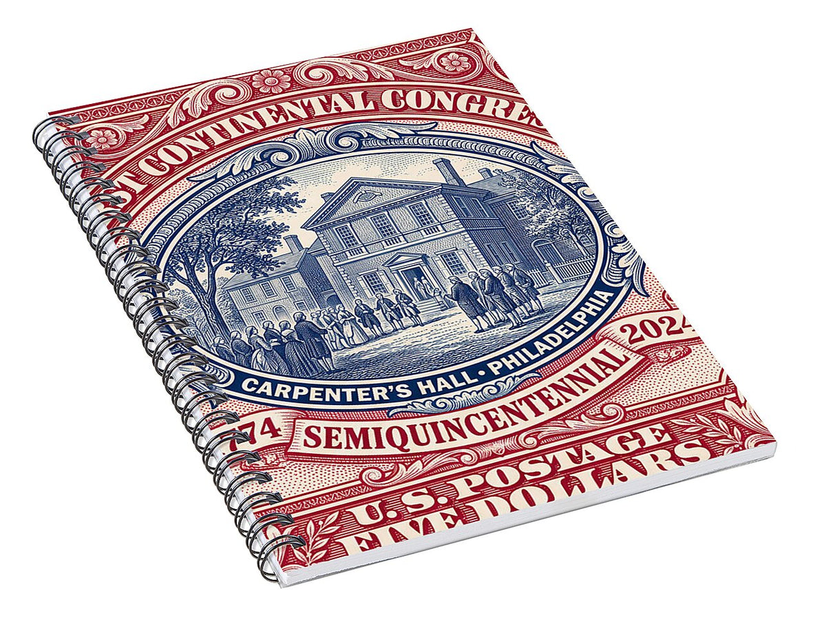 First Continental Congress $5 2 - Spiral Notebook