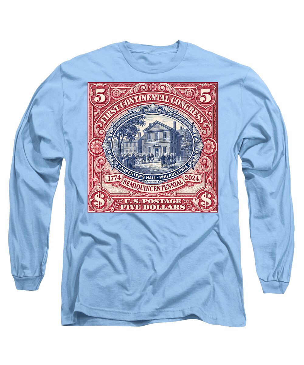 First Continental Congress $5 2 - Long Sleeve T-Shirt