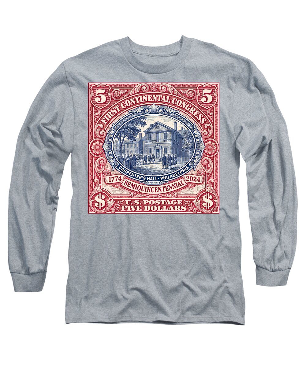 First Continental Congress $5 2 - Long Sleeve T-Shirt