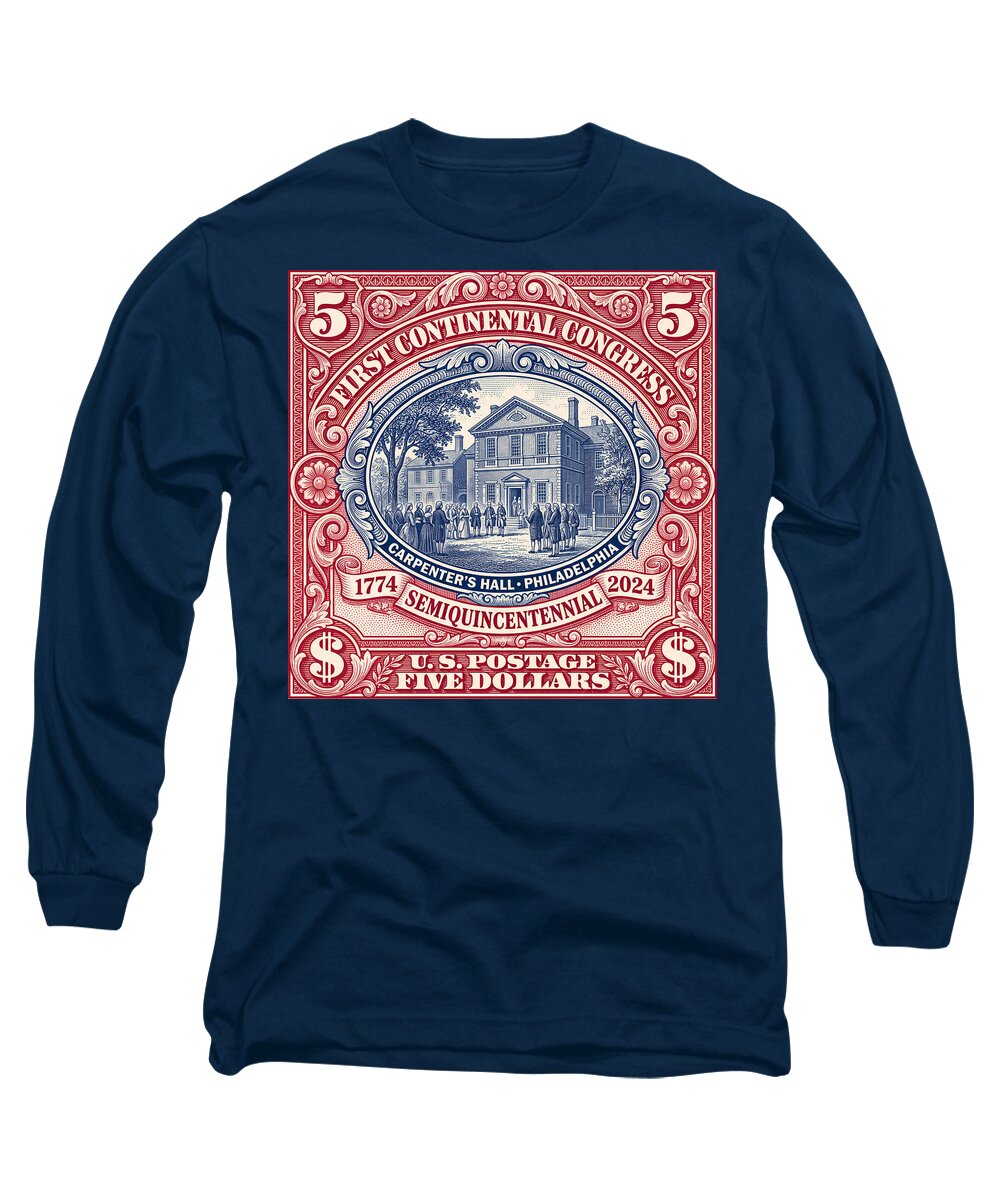 First Continental Congress $5 2 - Long Sleeve T-Shirt