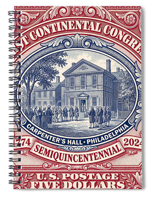 First Continental Congress $5 2 - Spiral Notebook