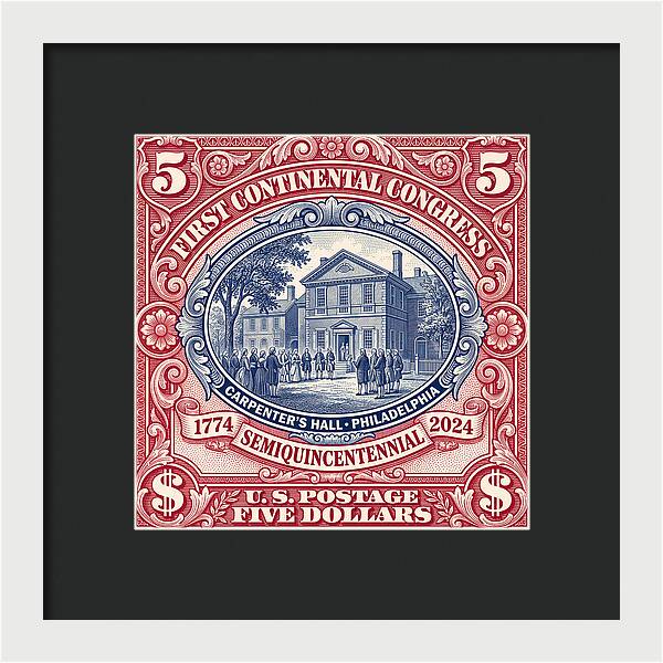 First Continental Congress $5 2 - Framed Print