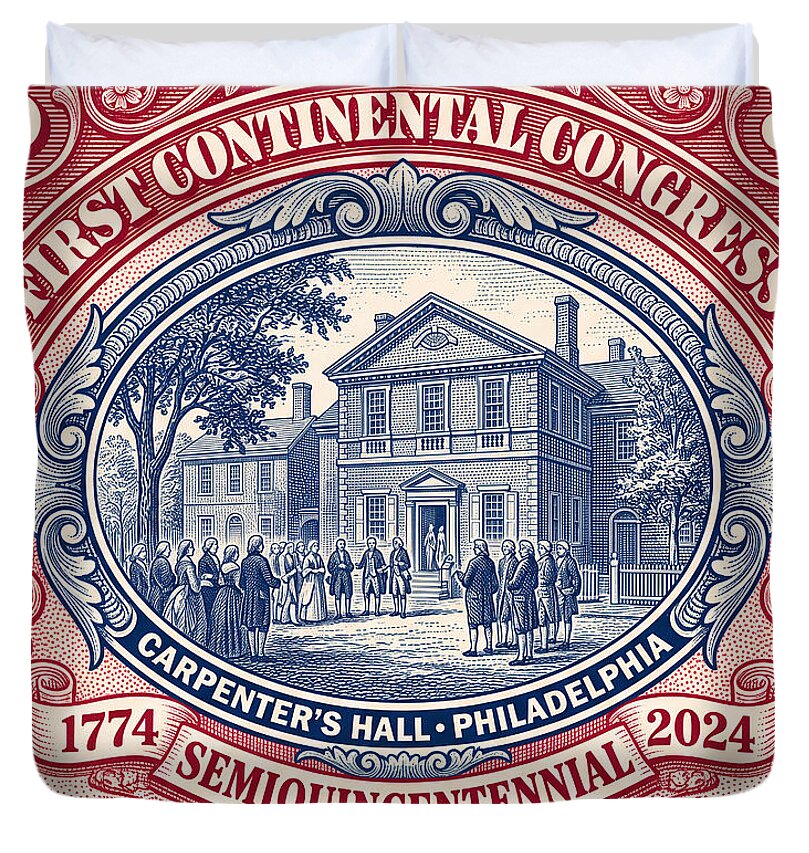 First Continental Congress $5 2 - Duvet Cover