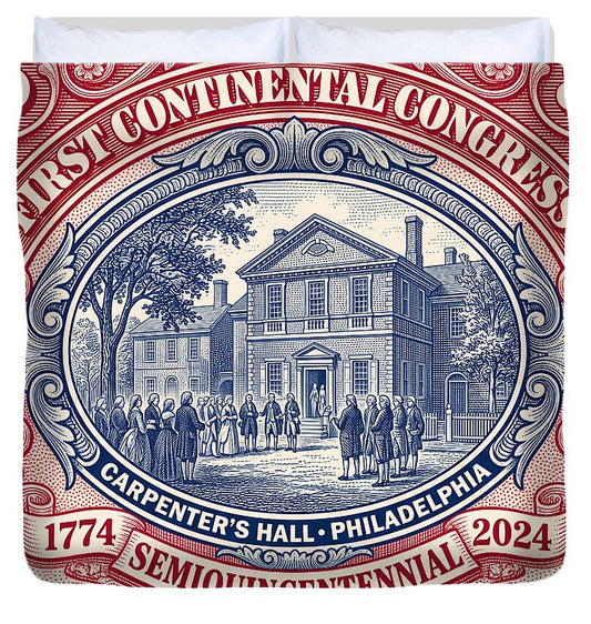 First Continental Congress $5 2 - Duvet Cover