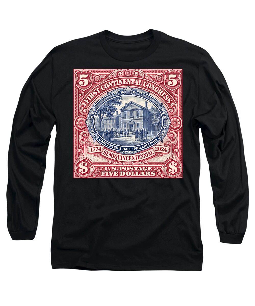 First Continental Congress $5 2 - Long Sleeve T-Shirt