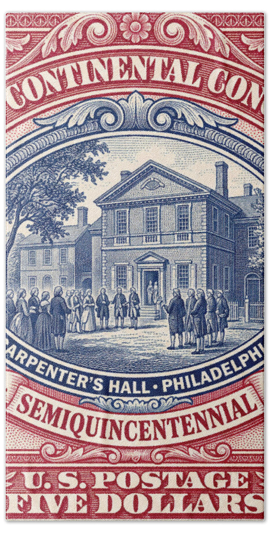 First Continental Congress $5 2 - Bath Towel