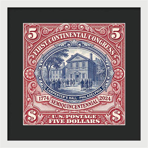 First Continental Congress $5 2 - Framed Print