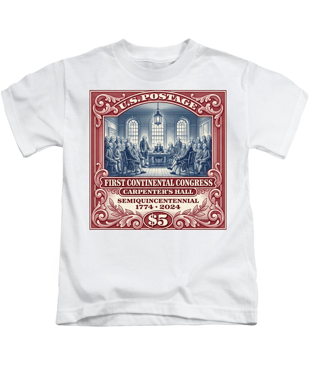 First Continental Congress $5 - Kids T-Shirt