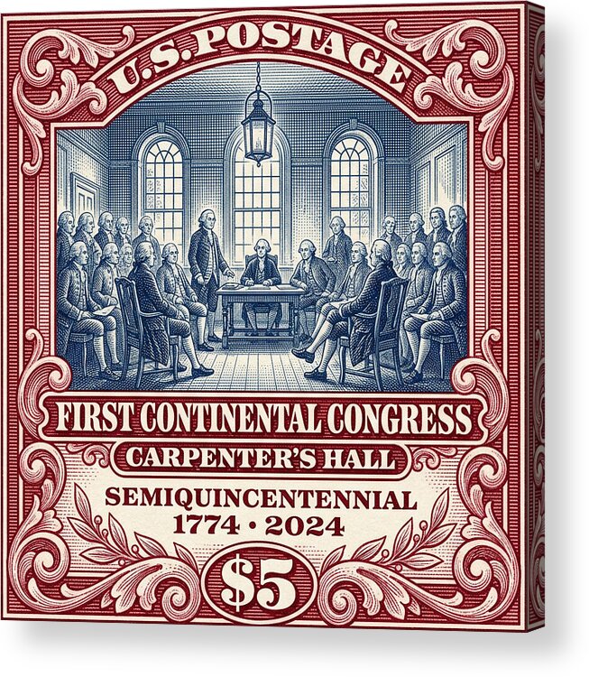 First Continental Congress $5 - Acrylic Print
