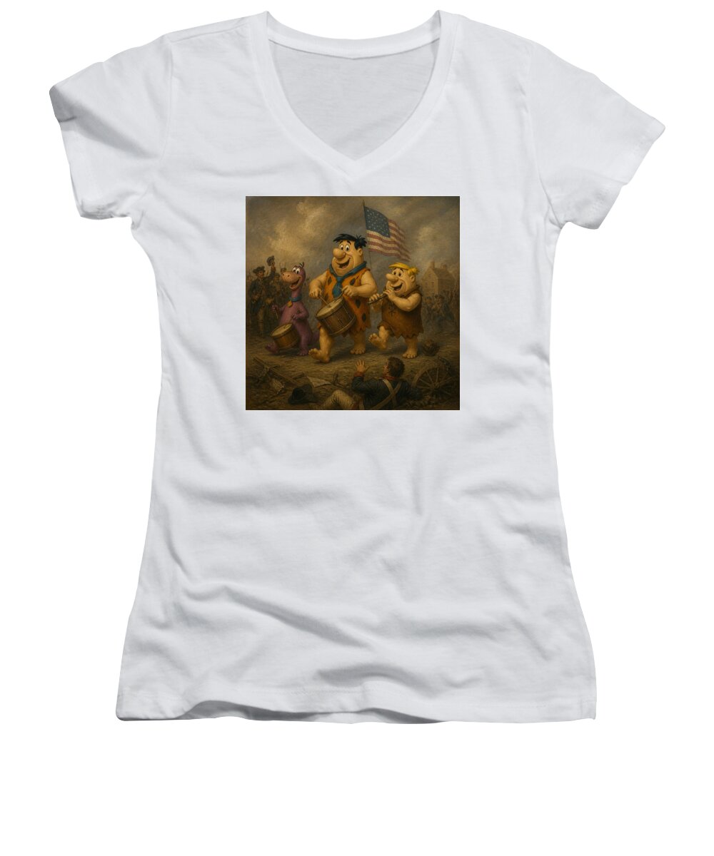Flintstones 76 - Women's V-Neck