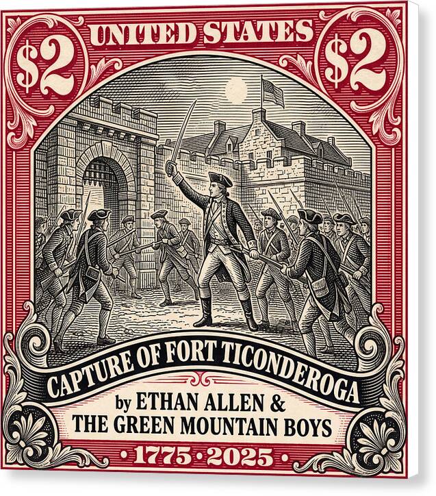 Fort Ticonderoga $2 - Canvas Print