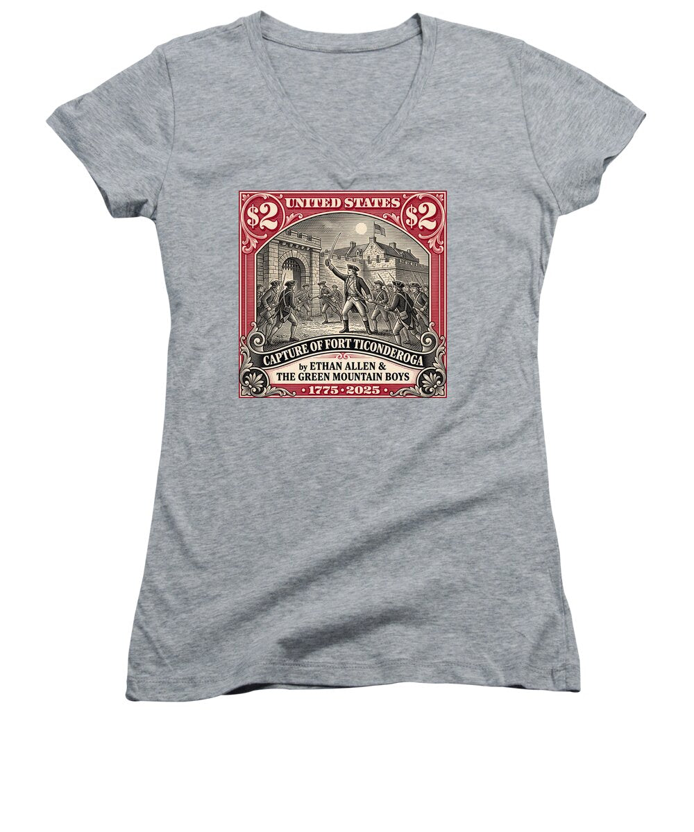 Fort Ticonderoga $2 - Women's V-Neck