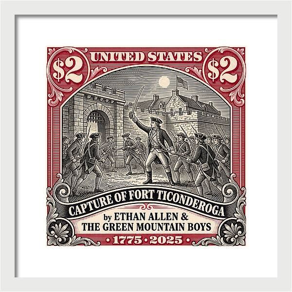 Fort Ticonderoga $2 - Framed Print