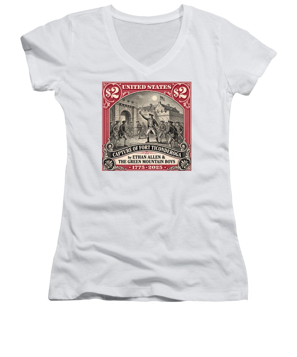 Fort Ticonderoga $2 - Women's V-Neck