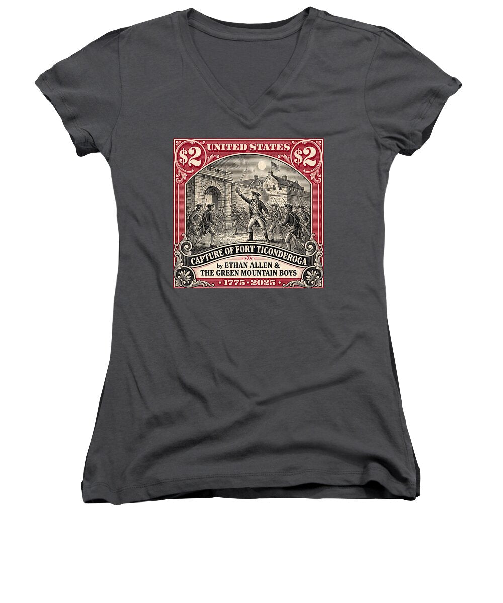 Fort Ticonderoga $2 - Women's V-Neck