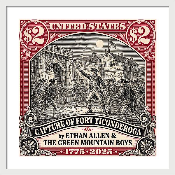 Fort Ticonderoga $2 - Framed Print