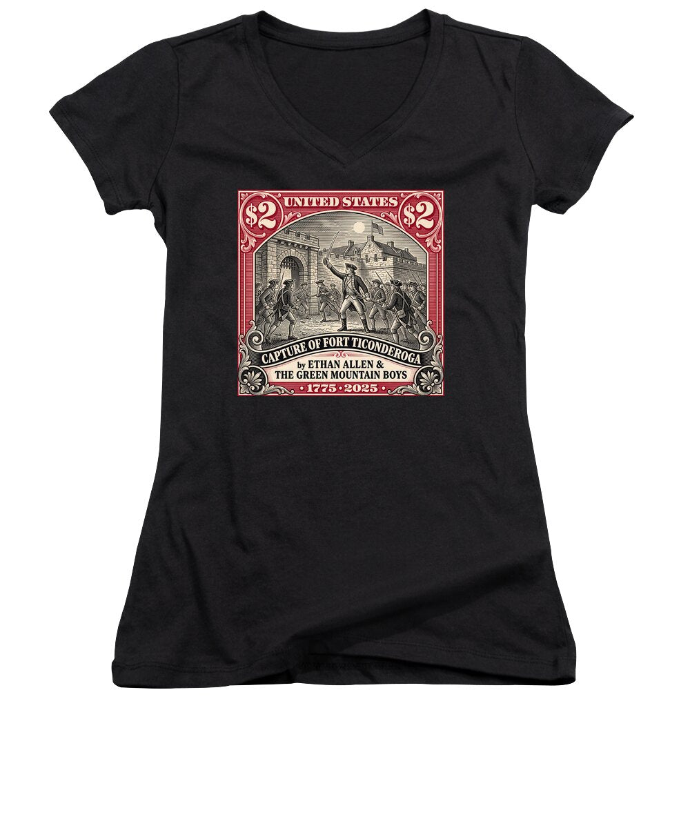 Fort Ticonderoga $2 - Women's V-Neck