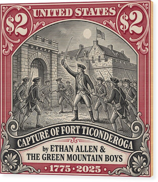 Fort Ticonderoga $2 - Wood Print
