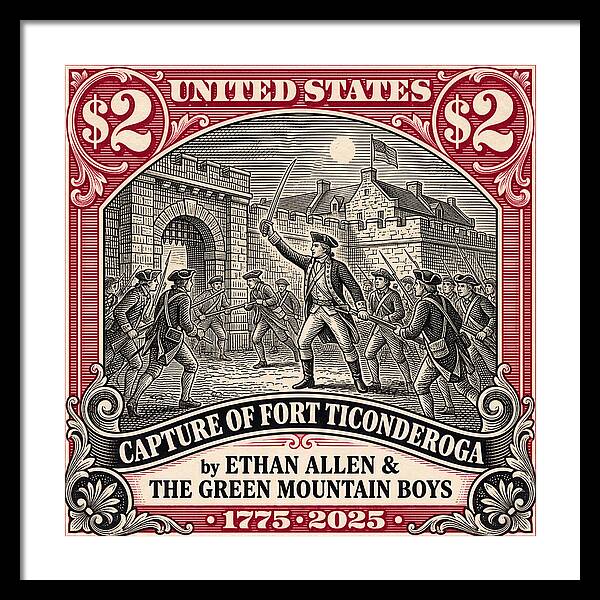 Fort Ticonderoga $2 - Framed Print