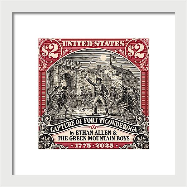 Fort Ticonderoga $2 - Framed Print