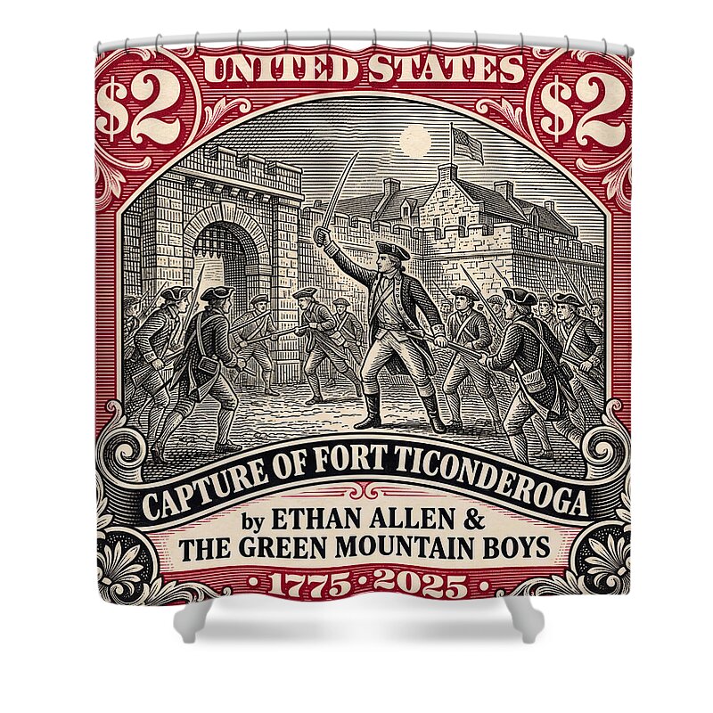 Fort Ticonderoga $2 - Shower Curtain