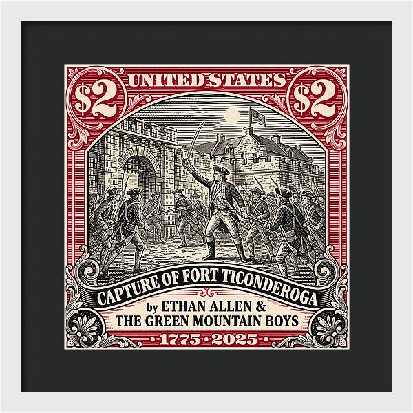 Fort Ticonderoga $2 - Framed Print