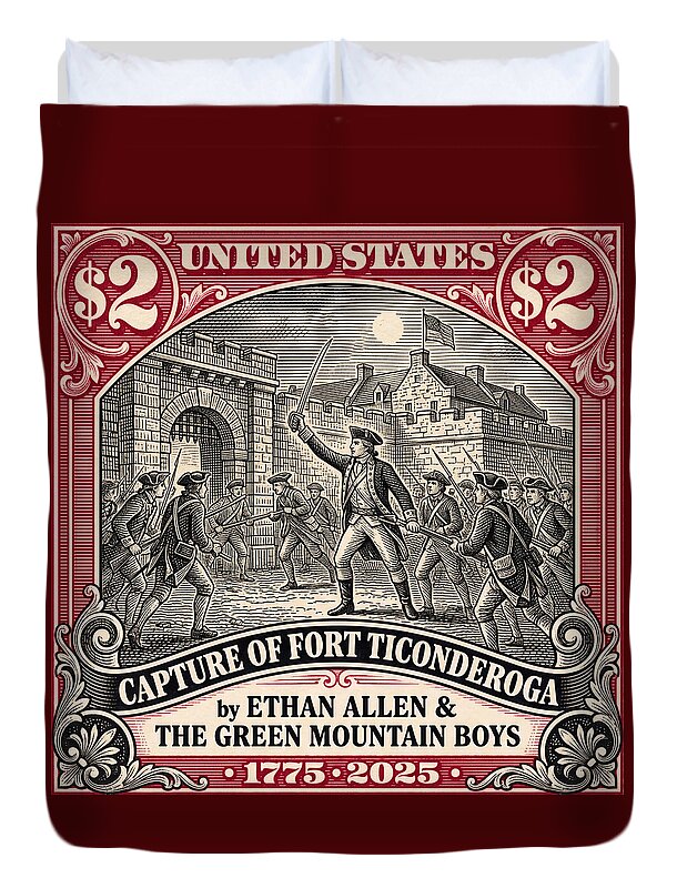Fort Ticonderoga $2 - Duvet Cover