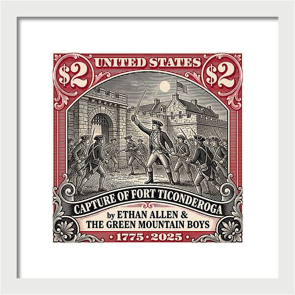 Fort Ticonderoga $2 - Framed Print