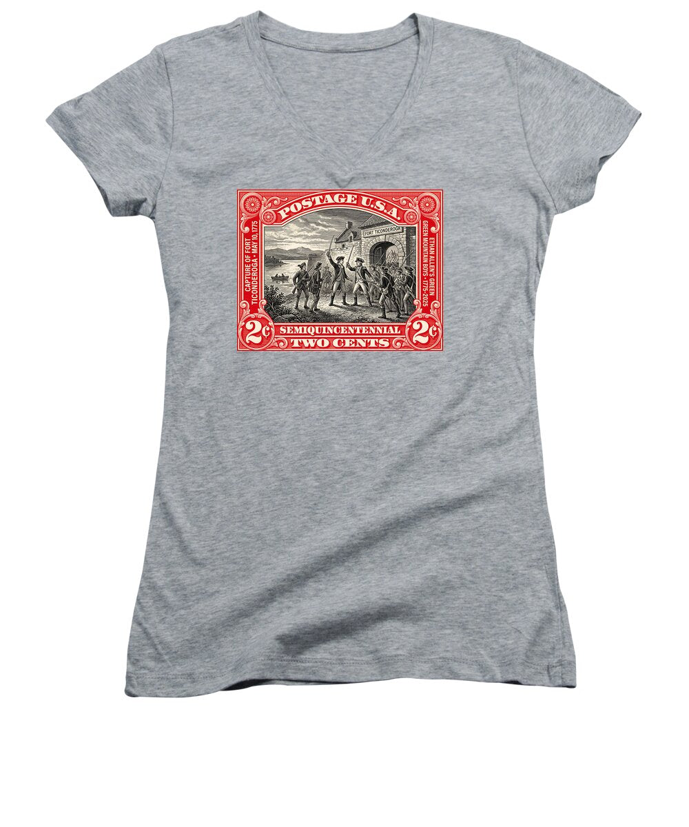Fort Ticonderoga 2c - Women's V-Neck