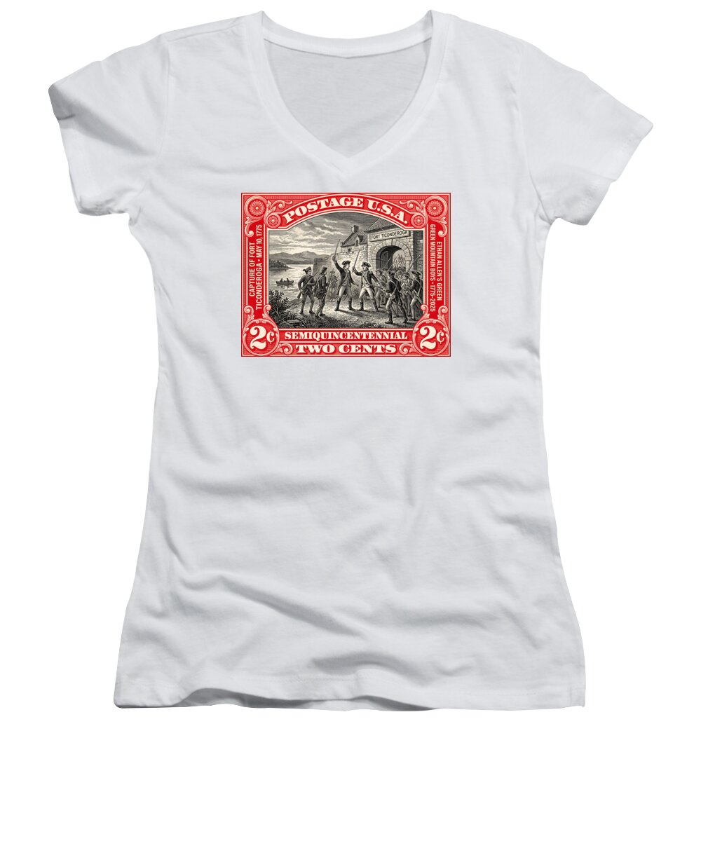 Fort Ticonderoga 2c - Women's V-Neck