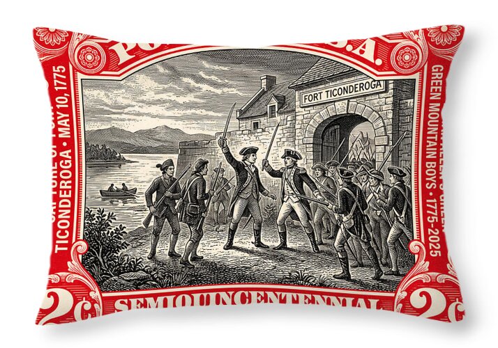 Fort Ticonderoga 2c - Throw Pillow