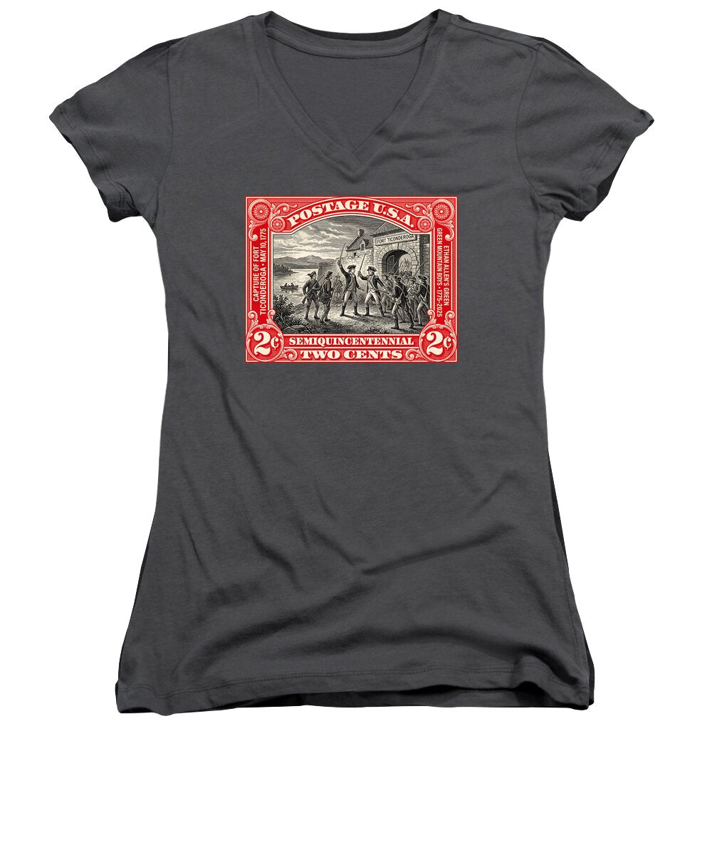Fort Ticonderoga 2c - Women's V-Neck