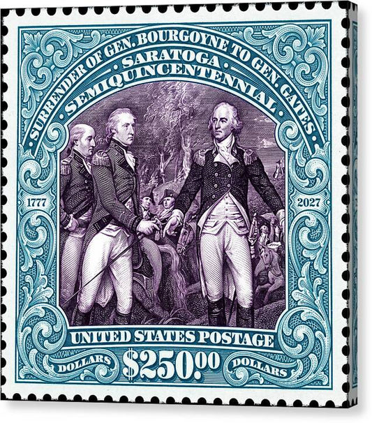 Surrender of Gen. Burgoyne at Saratoga $250 - Canvas Print