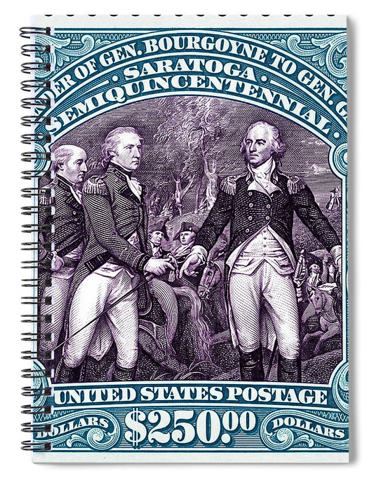 Surrender of Gen. Burgoyne at Saratoga $250 - Spiral Notebook