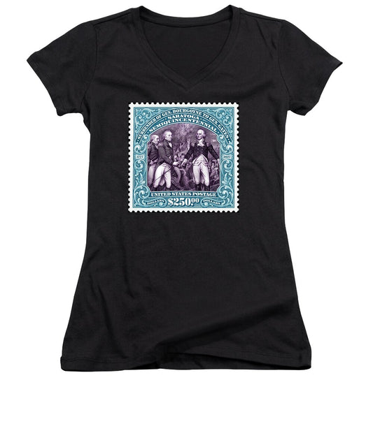 Surrender of Gen. Burgoyne at Saratoga $250 - Women's V-Neck