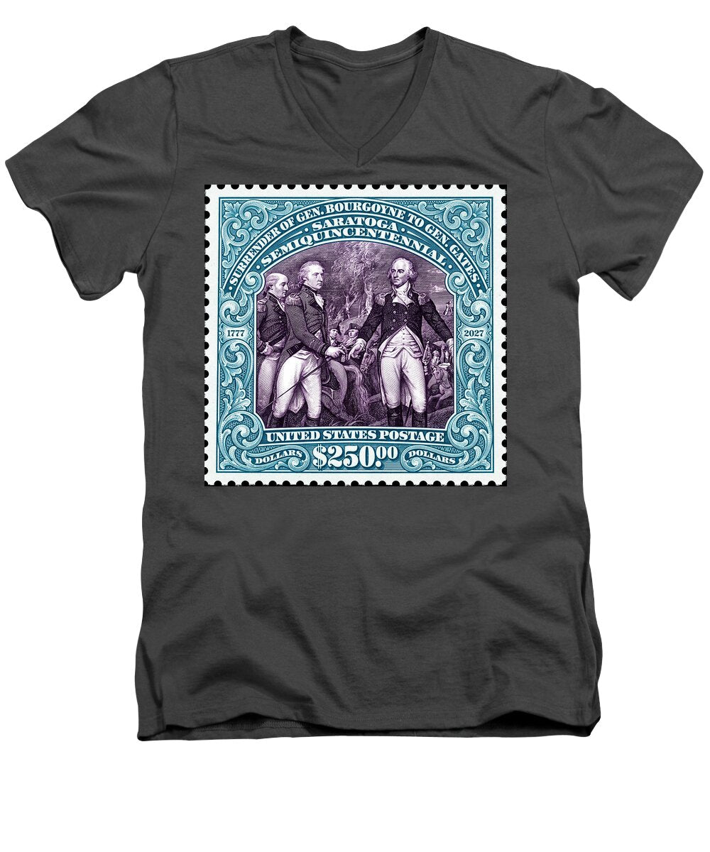 Surrender of Gen. Burgoyne at Saratoga $250 - Men's V-Neck T-Shirt