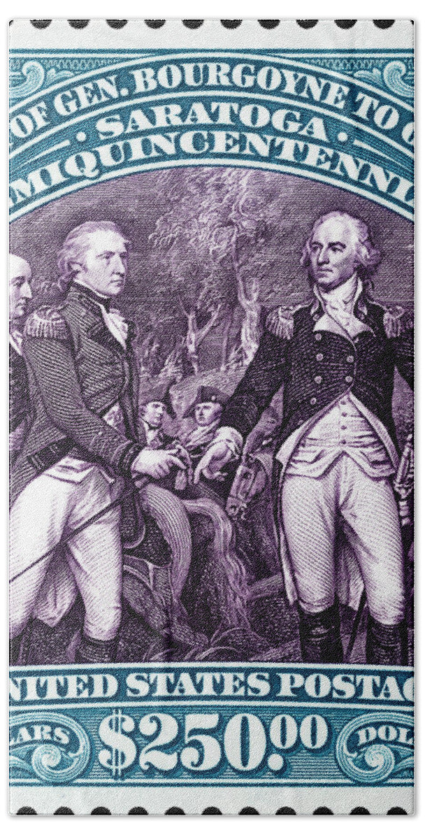 Surrender of Gen. Burgoyne at Saratoga $250 - Beach Towel