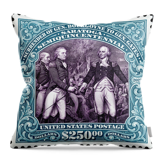 Surrender of Gen. Burgoyne at Saratoga $250 - Throw Pillow
