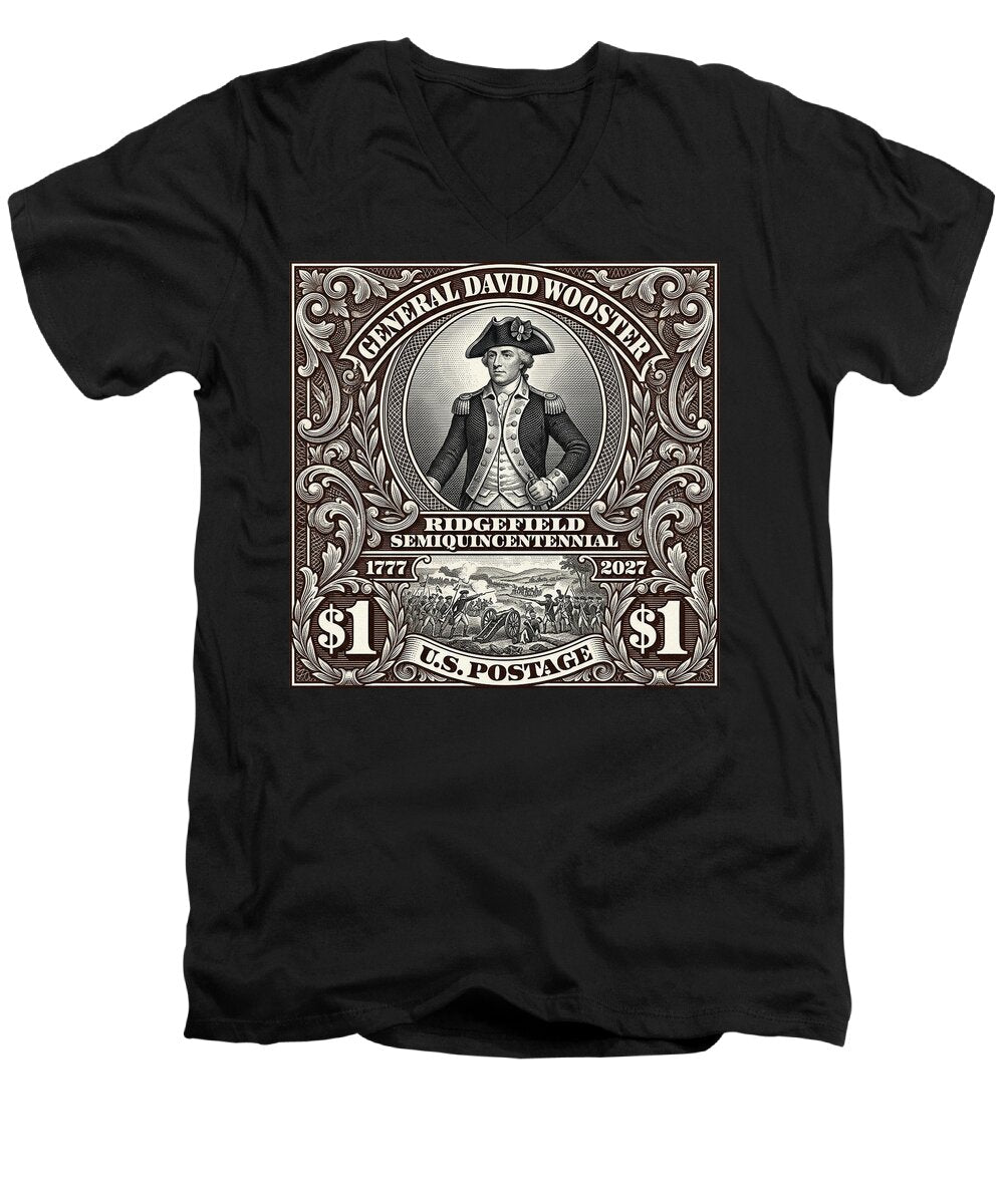 Gen. David Wooster $1 - Men's V-Neck T-Shirt