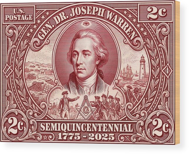 Gen. Dr. Joseph Warren 2c - Wood Print