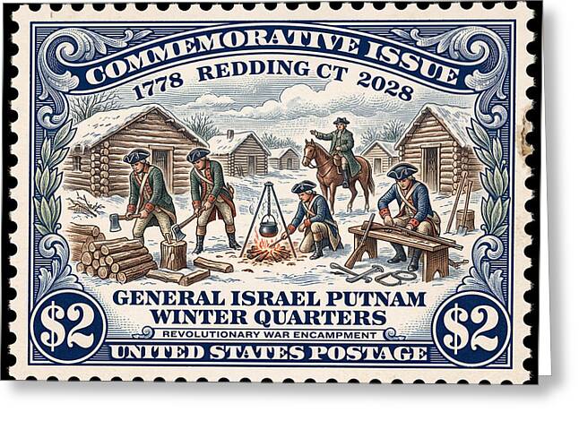 Gen. Putnam at Redding $2 - Greeting Card