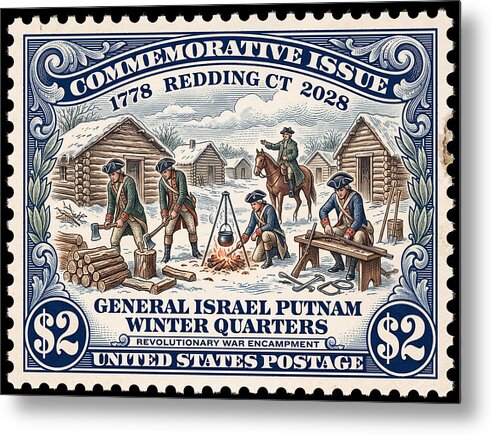 Gen. Putnam at Redding $2 - Metal Print