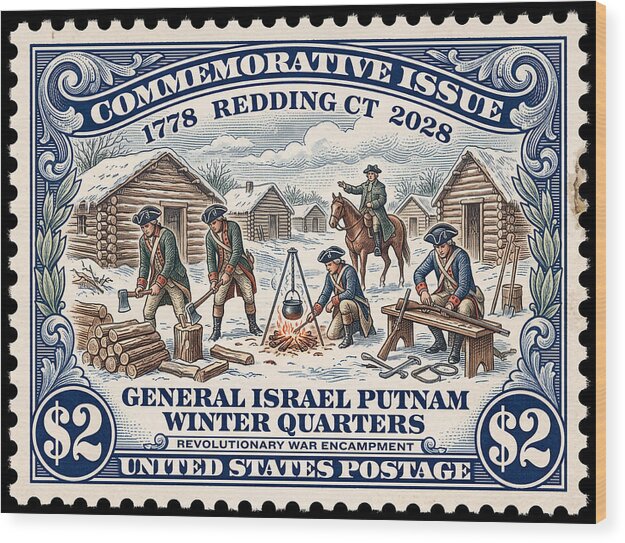 Gen. Putnam at Redding $2 - Wood Print